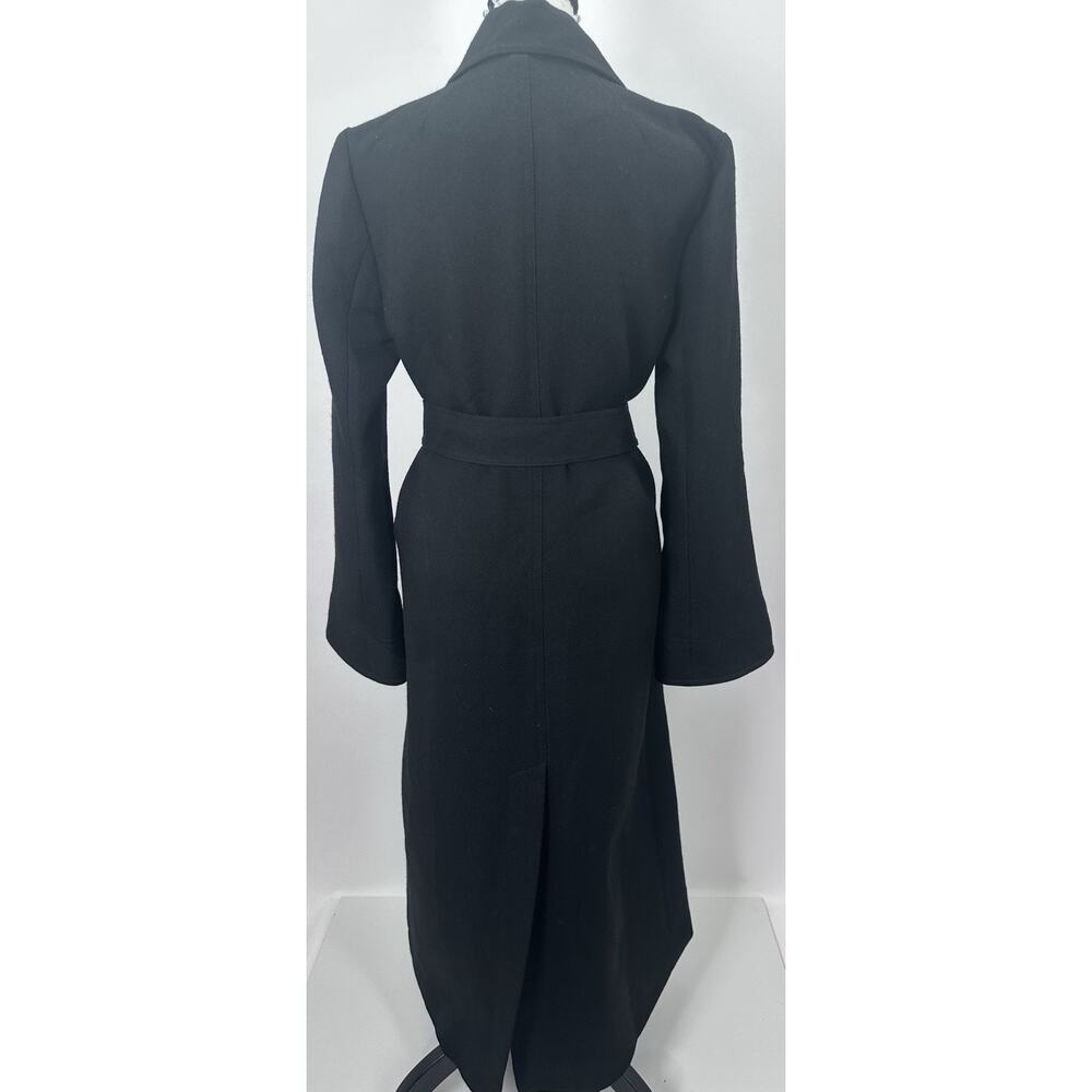 ⭐️ A.L.C. Wool Long Classic Unlined Black Coat w/Belt Size 2 $895 - Picture 6 of 11